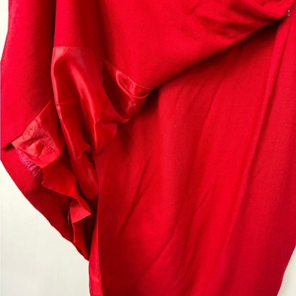 Vintage Liz Claiborne Size 10 Wool Blend True Wrap Embroidered Dress 80s 90s - Picture 7 of 10